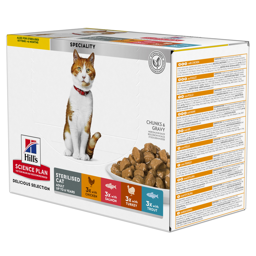 Megapack comida húmeda Hill's Science Plan Sterilised Cat Adult - 12 x 85g