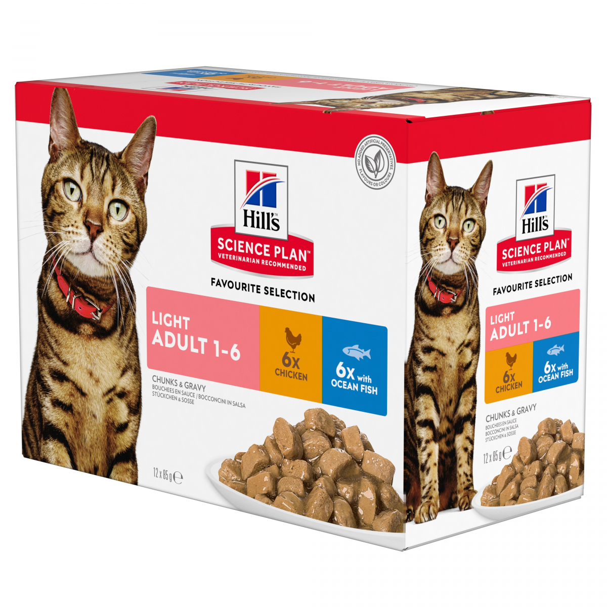 Hill's Feline Adult Light Pollo y Pescado Megapack de comida húmeda para gatos