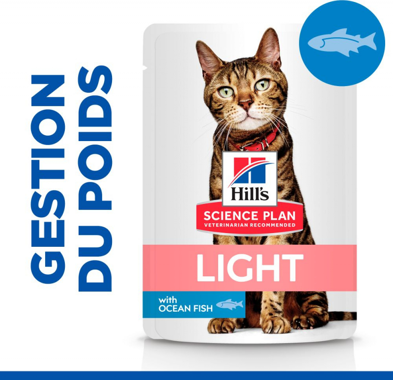 Hill's Feline Light Adult 1-6 Multipack Pollo Pescado 12 x 85g