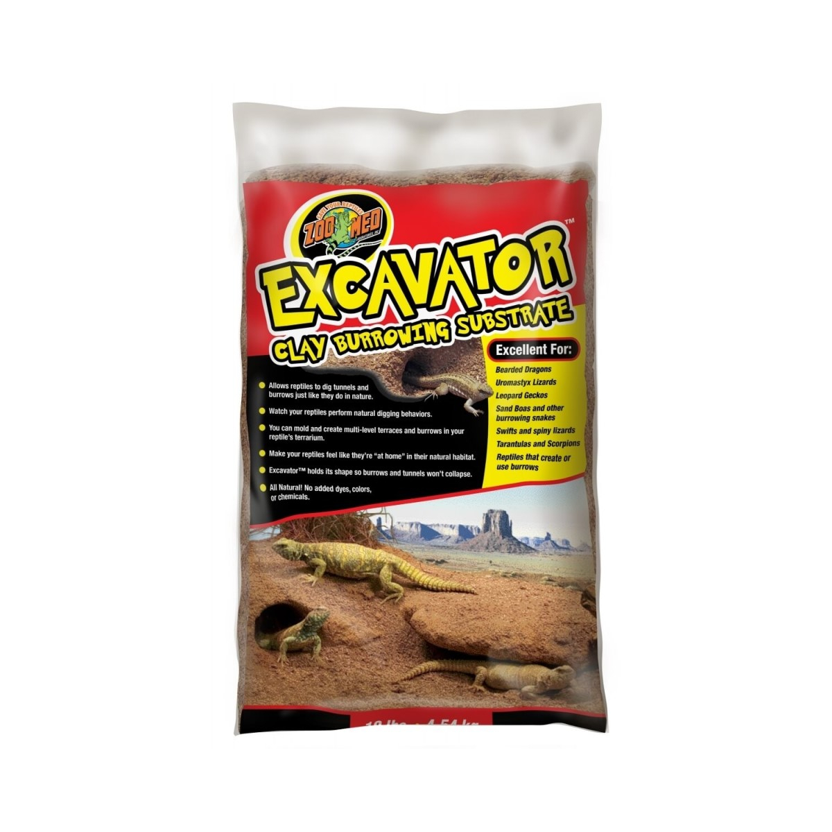 Substrat d'argile modelable pour reptile Zoomed Excavator