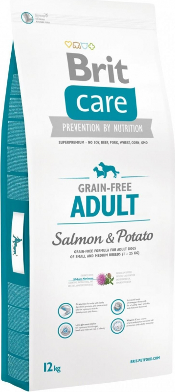 BRIT CARE Grain-Free Adult Salmão & Batata para Cães Adultos Pequenos e Médios