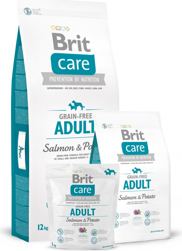 BRIT CARE Grain-Free Adult Salmão & Batata para Cães Adultos Pequenos e Médios