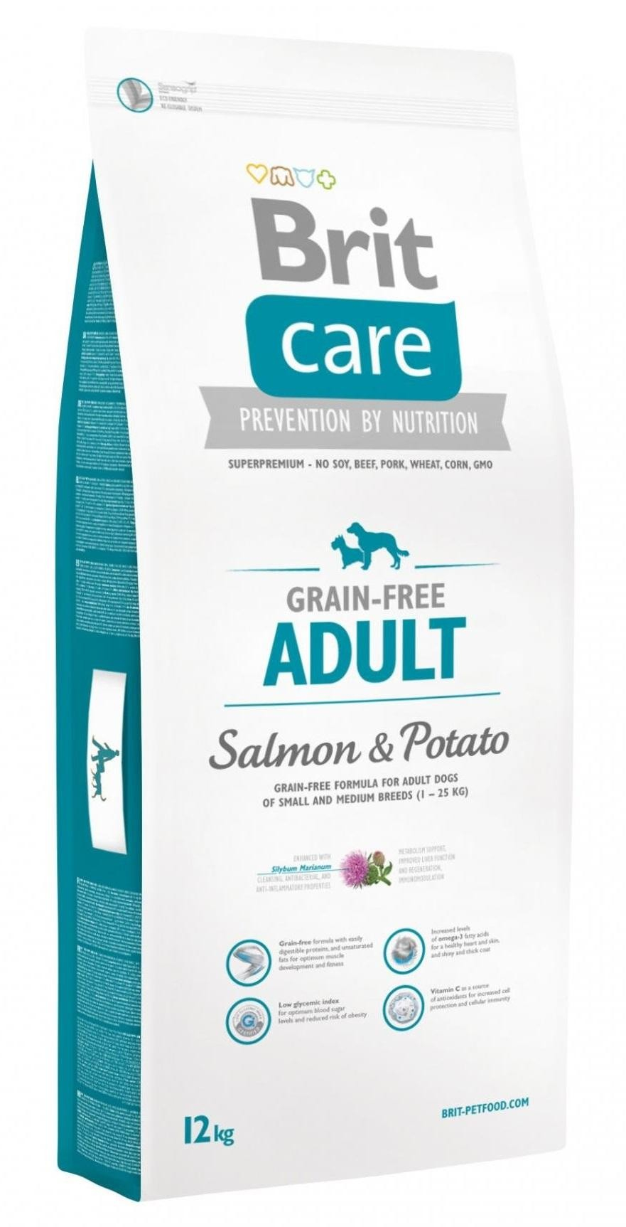 BRIT CARE Adult Grain Free Salmón y Patata perros de razas pequeñas y medianas