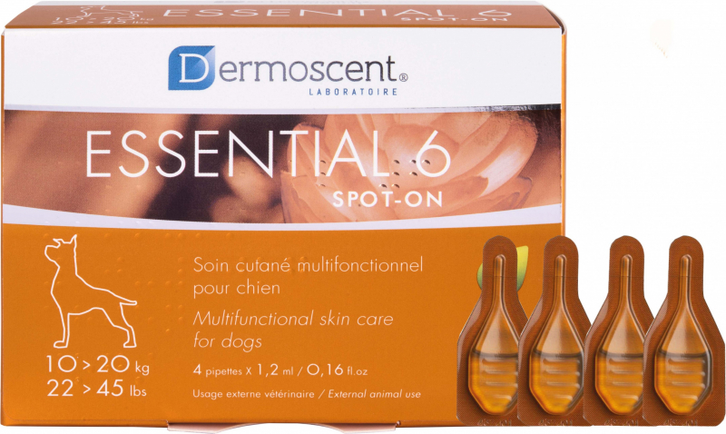 Dermoscent Essential 6 spot-on soin monodose multifonctionnel pour chien et petits mammifères