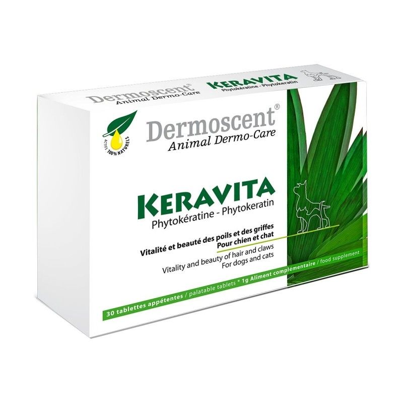 Dermoscent KERAVITA Ergänzungsfutter für Hautschutz und die Qualität von Krallen und Fell