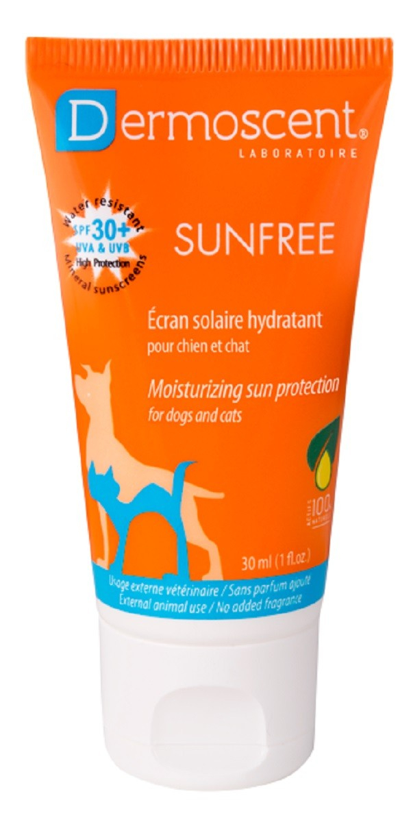 DERMOSCENT SUNFREE hydrierende Sonnencreme für Hunde und Katzen