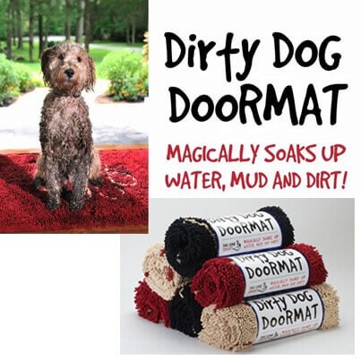 Tappeto assorbente Dog Dirty Doormat marrone