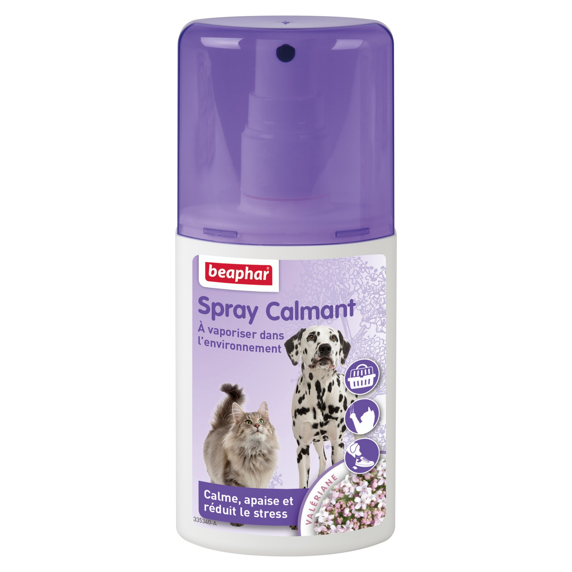 Spray calmant à vaporiser, réduit le stress du chat et du chien