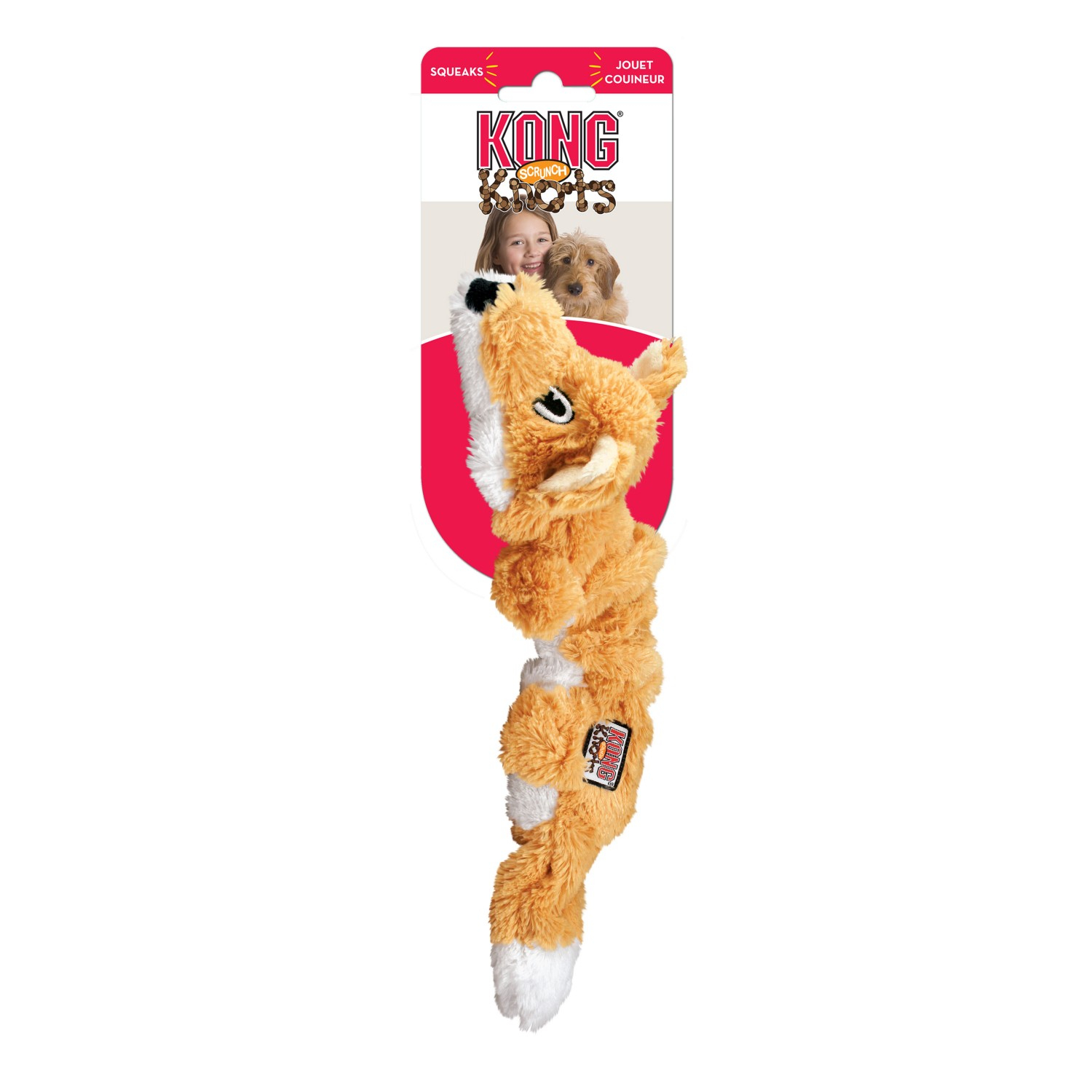 Brinquedo para cão a raposa SCRUNCH KNOTS da KONG
