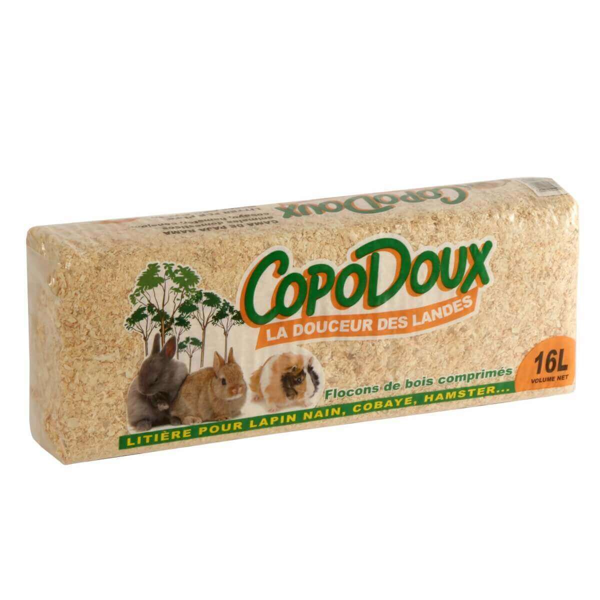 Lecho de virutas de madera para roedores Copodoux