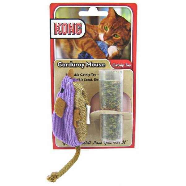 Souris en tissu KONG avec herbe à chat