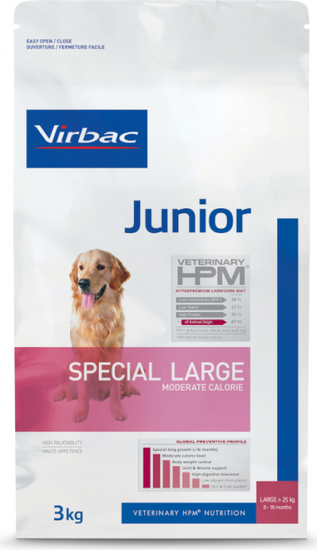 VIRBAC Veterinary HPM JUNIOR Special Large pour chiot de grande taille