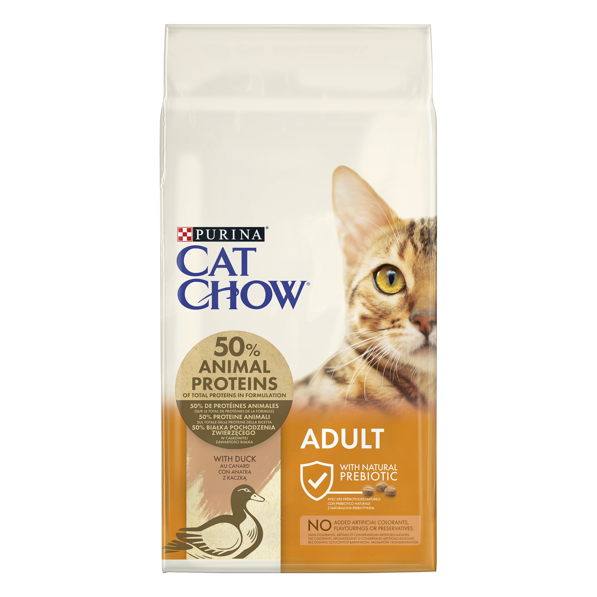 CAT CHOW ADULT per gatto ricco di Anatra