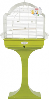 Cage MORGANE avec pied coloris vert olive - H62cm