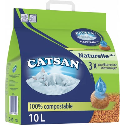 Litière chat végétale CATSAN Naturelle Plus 10kg