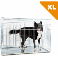 Cage de transport pliable, double porte avec fond en métal pour chien Zolia Xena