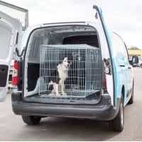 Cage de transport double porte avec fond en métal pour chien Zolia Xena