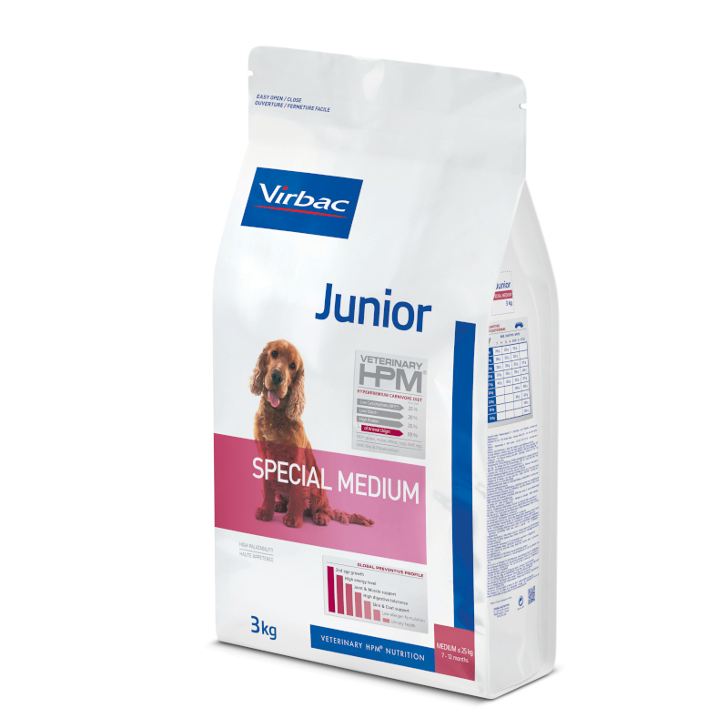 VIRBAC Veterinary HPM JUNIOR Special Medium per cuccioli di taglia media