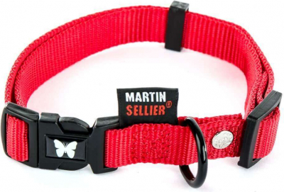 Halsband van nylon verstelbaar rood