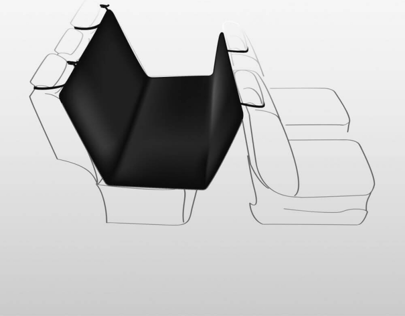 Couverture pour sièges de voiture noir à motif empreintes
