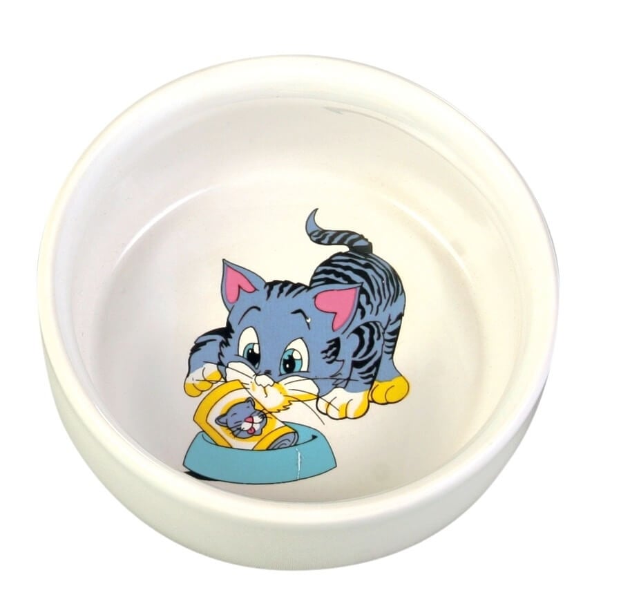 Ciotola in ceramica con disegno gatto