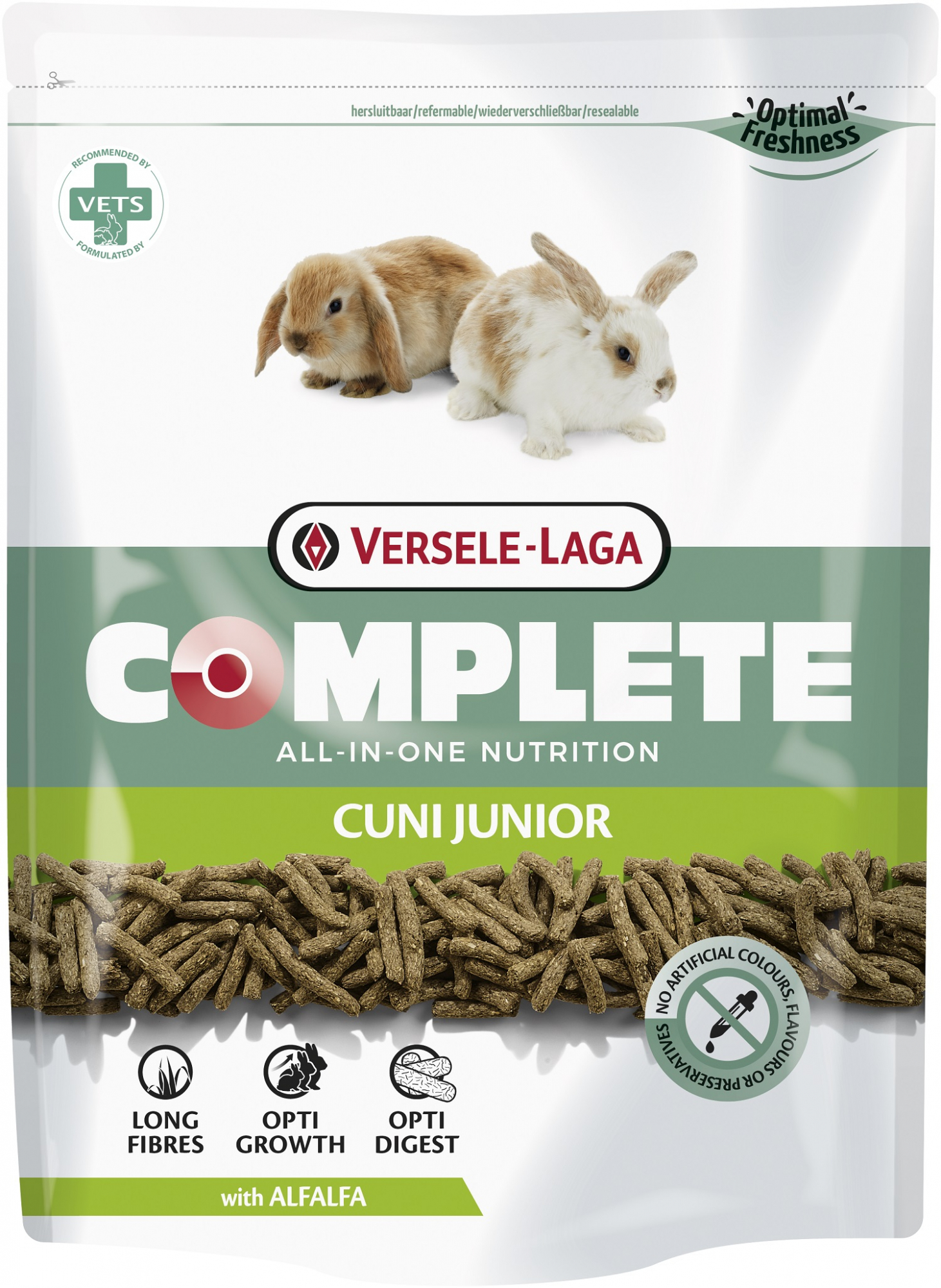 Versele Laga Complete Cuni Junior Nutrição para coelho jovens anões de 6 até 8 meses