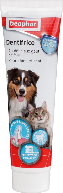 Dentifrice en tube pour chien et chat