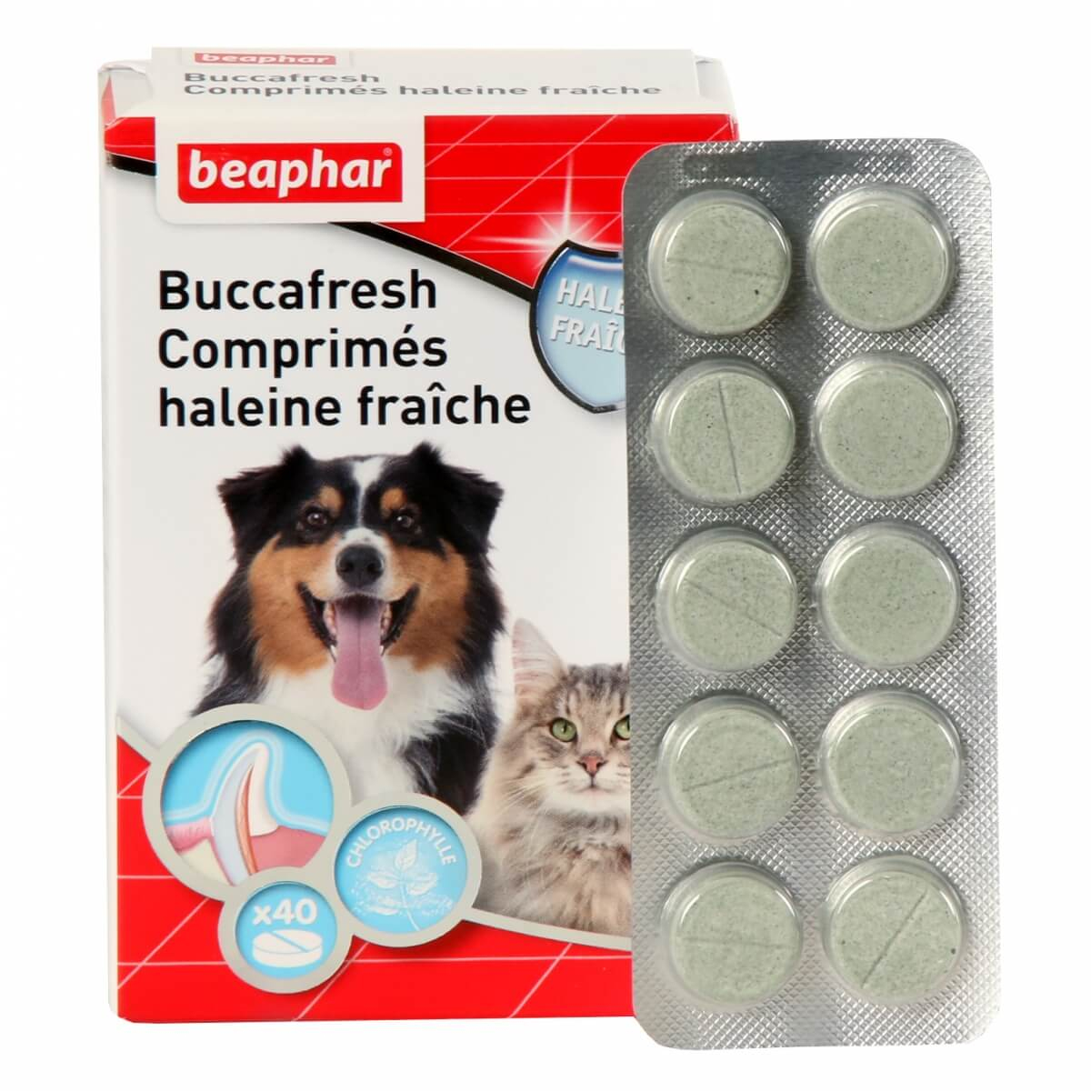 Saco crecer espacio Buccafresh, pastillas para el mal aliento para perros y gatos