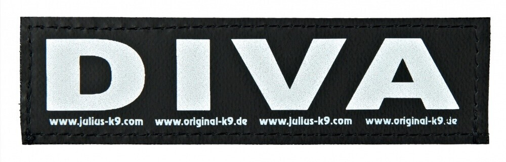 Julius-K9 Logo con velcro y texto personalizado reflectante