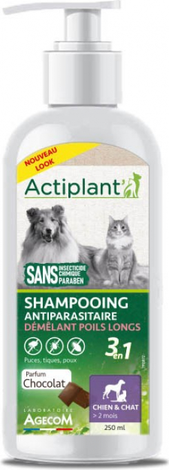 ACTI Shampoo 3en1 anti parasitaire et démêlant poil long Choco