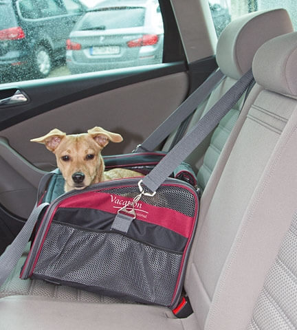 Autositz für Hunde Vacation in schwarz/rot