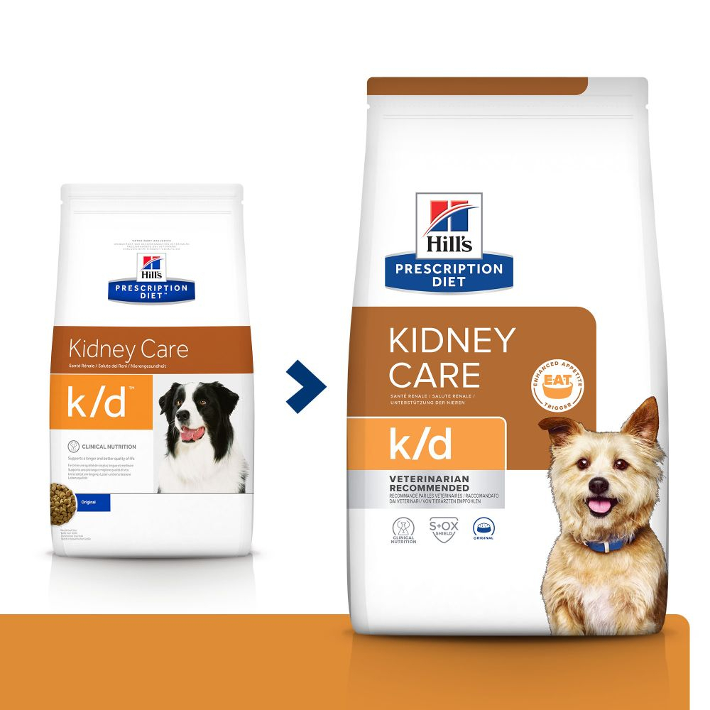 Verzorgen hond schoolbord HILL'S Prescription Diet K/D Kidney Care