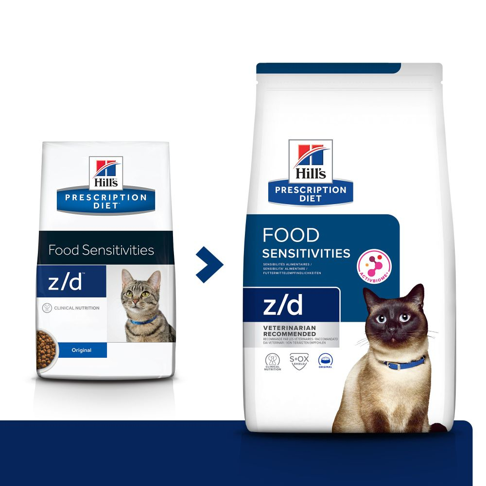 Ração veterinária para gatos adultos HILL'S Prescription Diet Z/D Food Sensitivities