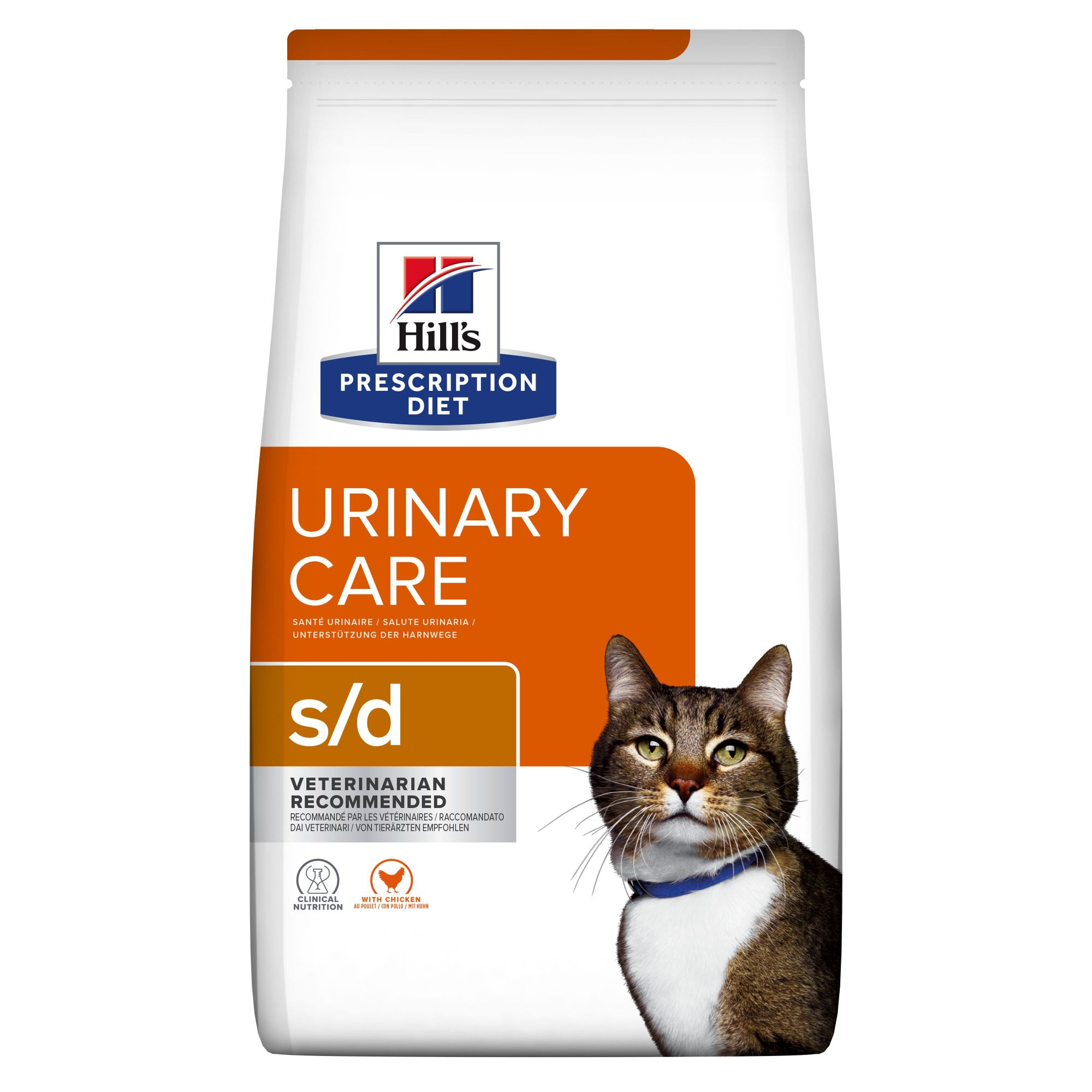 HILL'S Prescription Diet s/d Urinary Care - Alimentação seca veterinária para gato adulto de frango