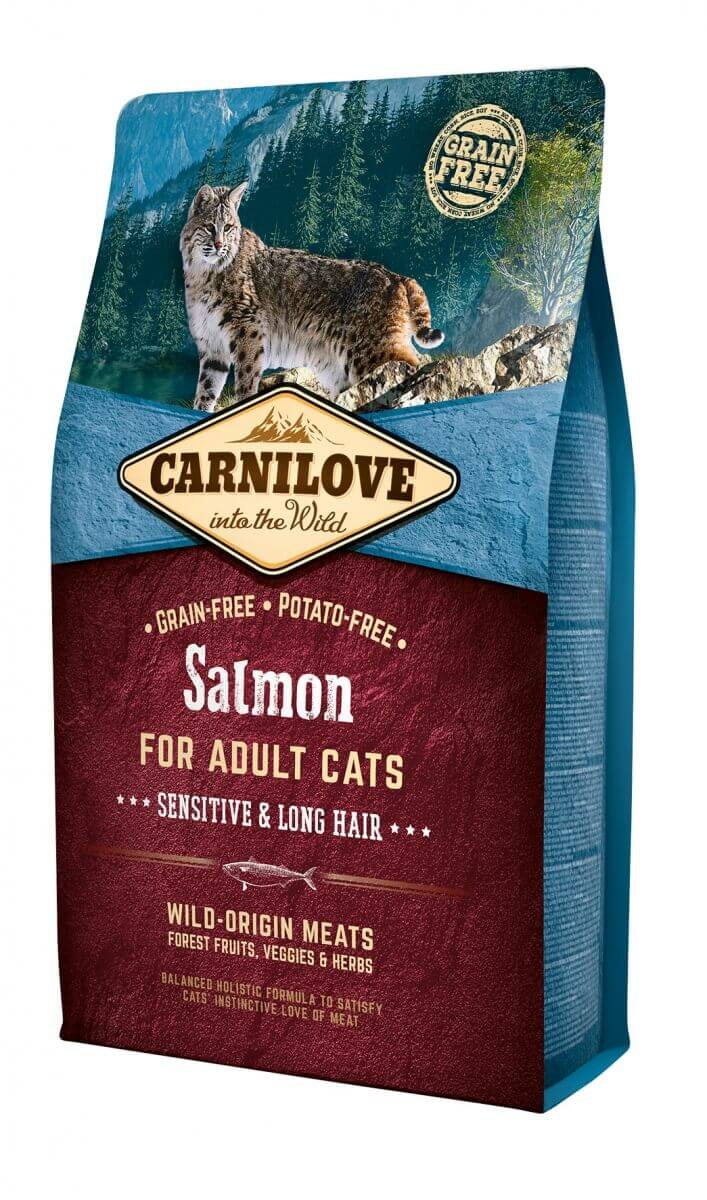 Carnilove Adult Cat com salmão Sensitive & Long hair