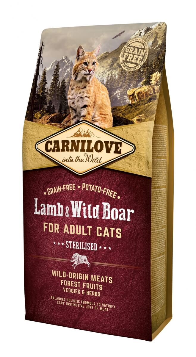 Pienso Carnilove Lamb & Wild Boar Sterilised para gatos