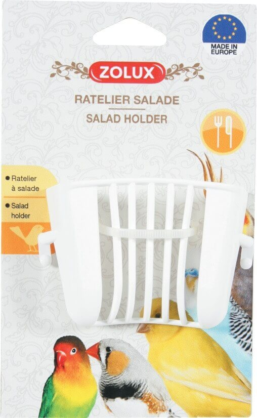 Prateleira de salada em plástico branco