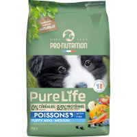 PRO-NUTRITION Pure Life Sans Céréales Puppy au Poisson pour Chiot