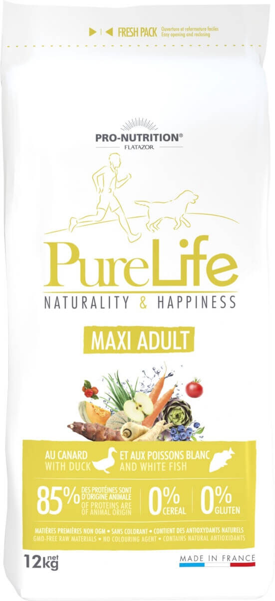 PRO-NUTRITION Pure Life Sans Céréales Adult Maxi au Poisson pour Chien de Grande Taille
