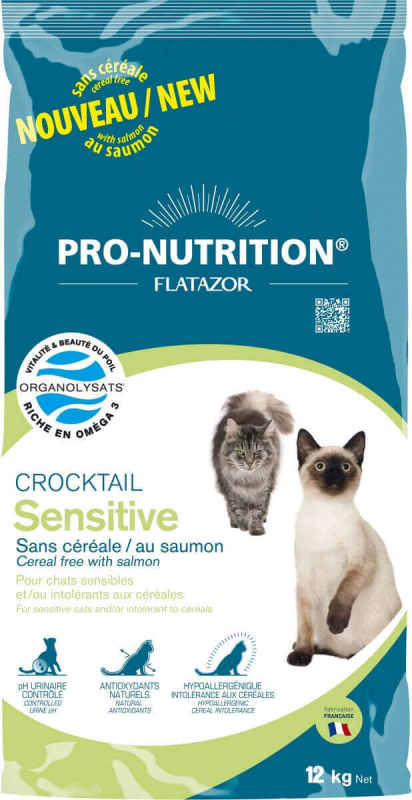 Flatazor Crocktail Gato sensible - Sin cereales y a base de salmón