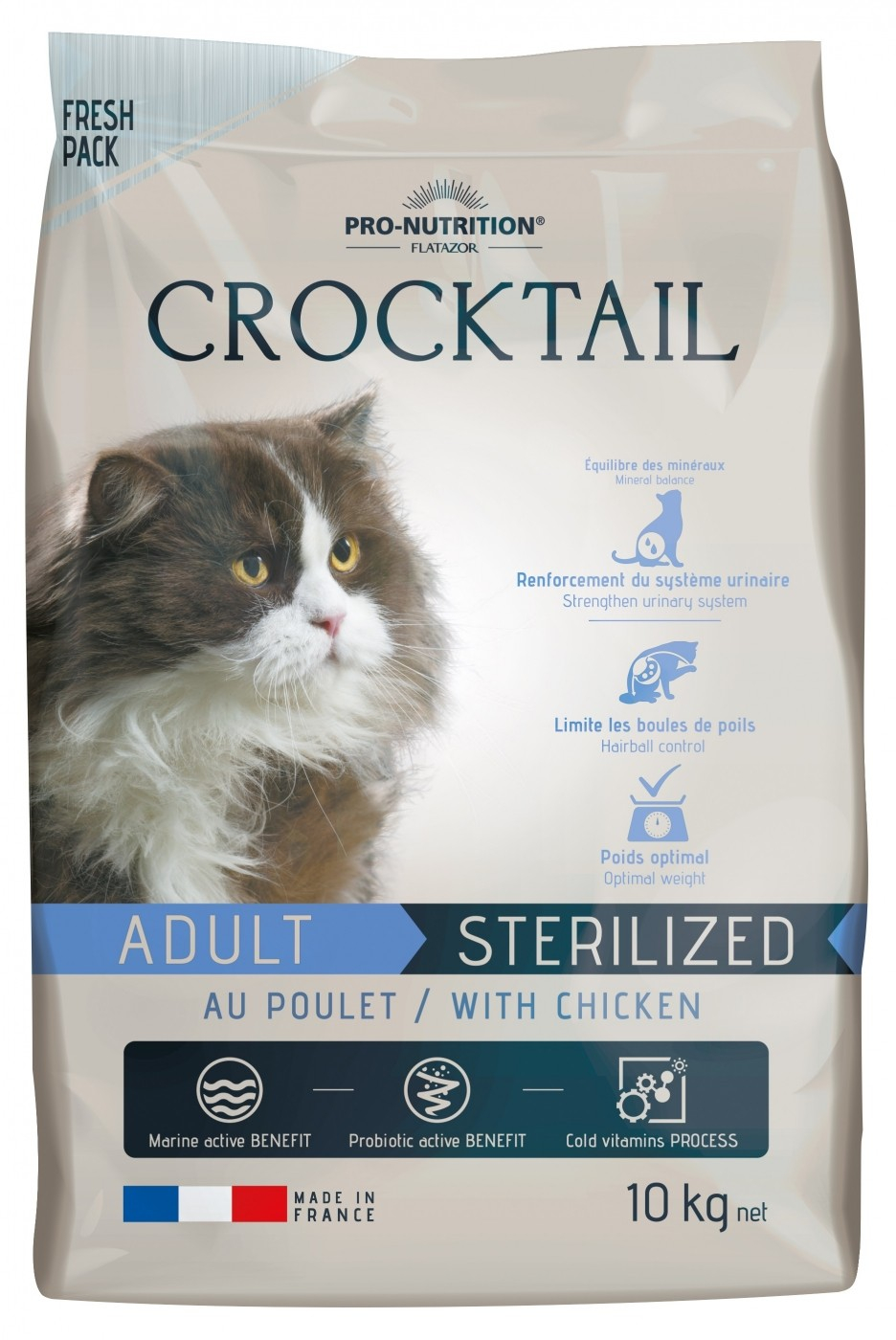 PRO-NUTRITION PRESTIGE Sterilized com frango (antiga CROCKTAIL) para Gato Adulto Esterilizado
