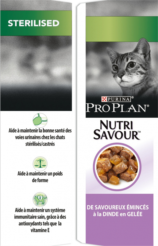 PRO PLAN NutriSavour Gelatina sterilizzata per gatti sterilizzati - 2 gusti
