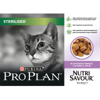 PRO PLAN NutriSavour Sterilised gelée pour chat stérilisé - 2 saveurs