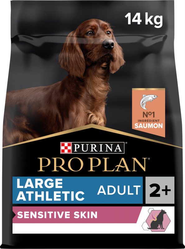 PRO PLAN Large Athletic Adult Sensitive Skin Optiderma Ração seca para cães grandes com salmão