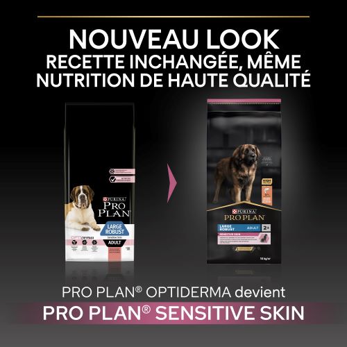 Nuevo envase de PRO PLAN Large Robust Adult Sensitive Skin Salmón para perros