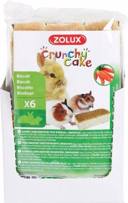 Biscuits Crunchy Cake pour rongeurs x6 