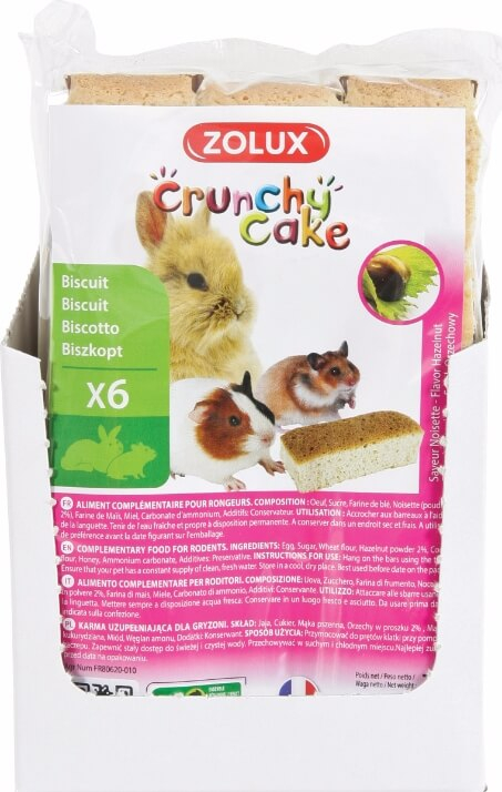 Biscuits Crunchy Cake pour rongeurs x6 