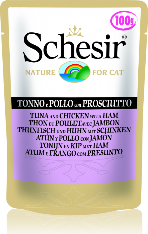 SCHESIR Bolsitas herméticas con gelatina 100g para gato Adulto - 12 Sabores a elegir