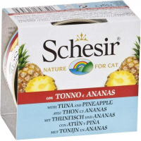 SCHESIR Pack de 6 latas de comida húmeda para gatos con frutas