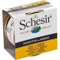 SCHESIR Comida húmeda natural para gatos - latas de 85gr 13 recetas a elegir